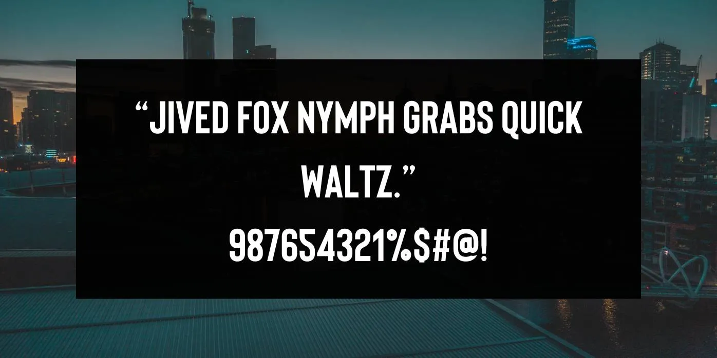 Bison Font Preview