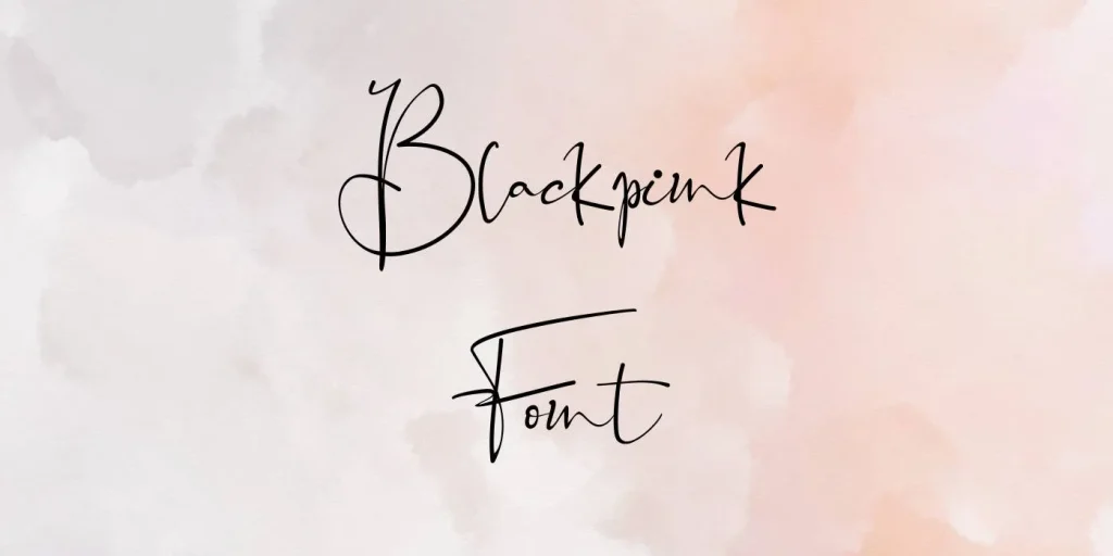 blackpink font