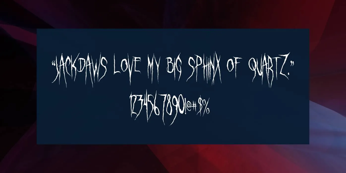 Ghastly Panic Font Preview