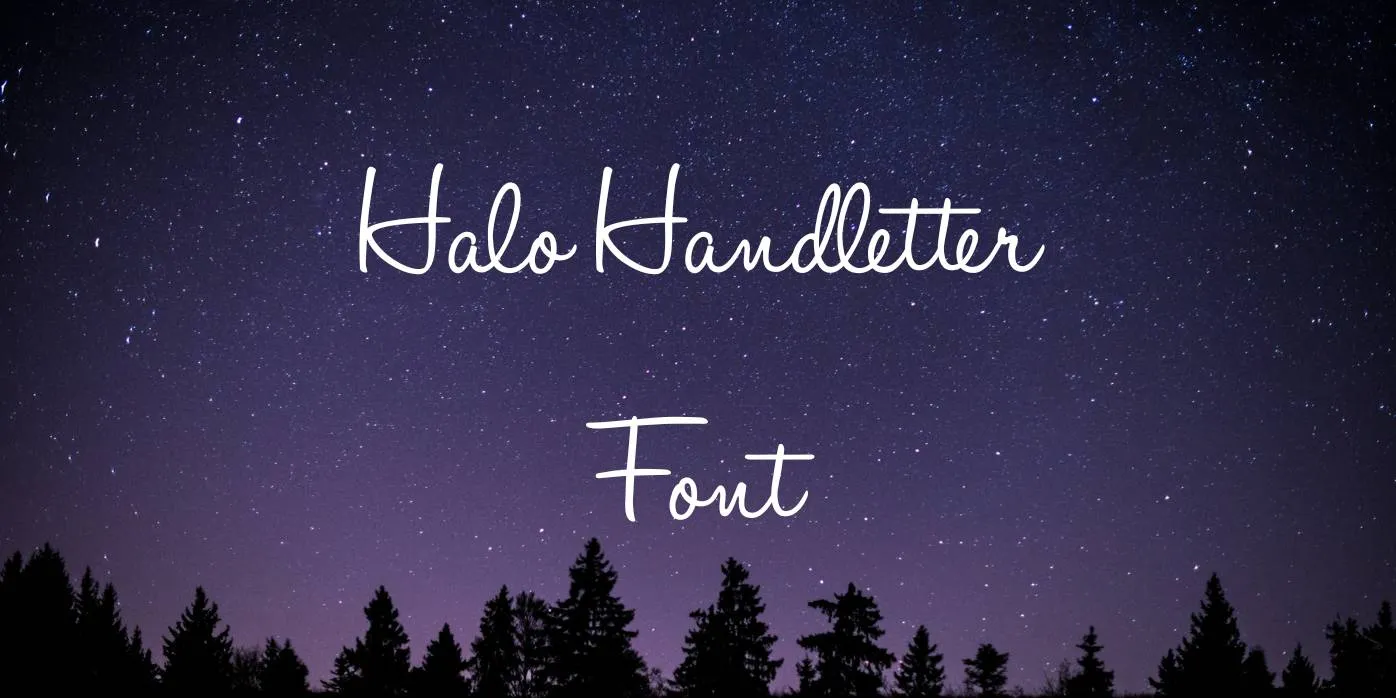 Halo Handletter Font Free Download