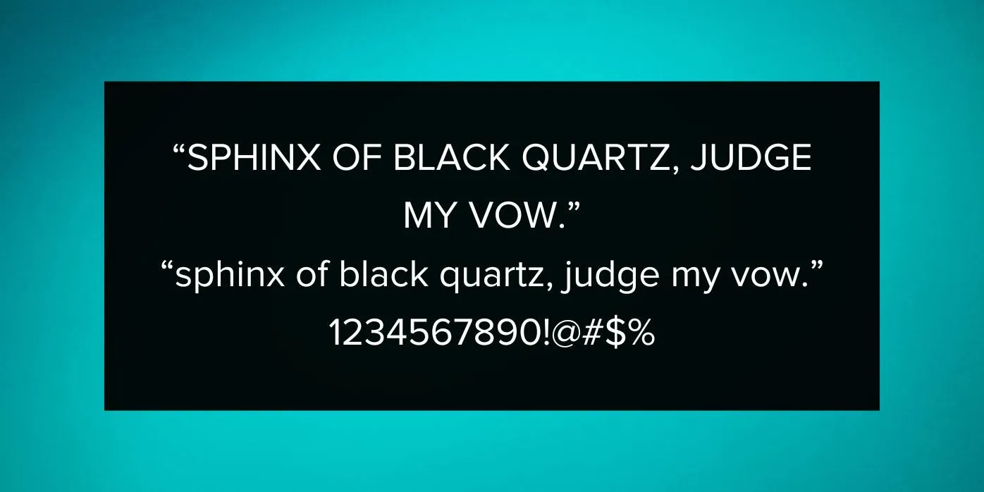 Proxima Nova Font Preview