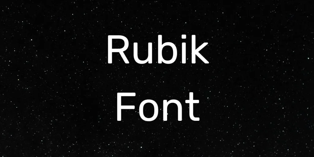 Rubik Font
