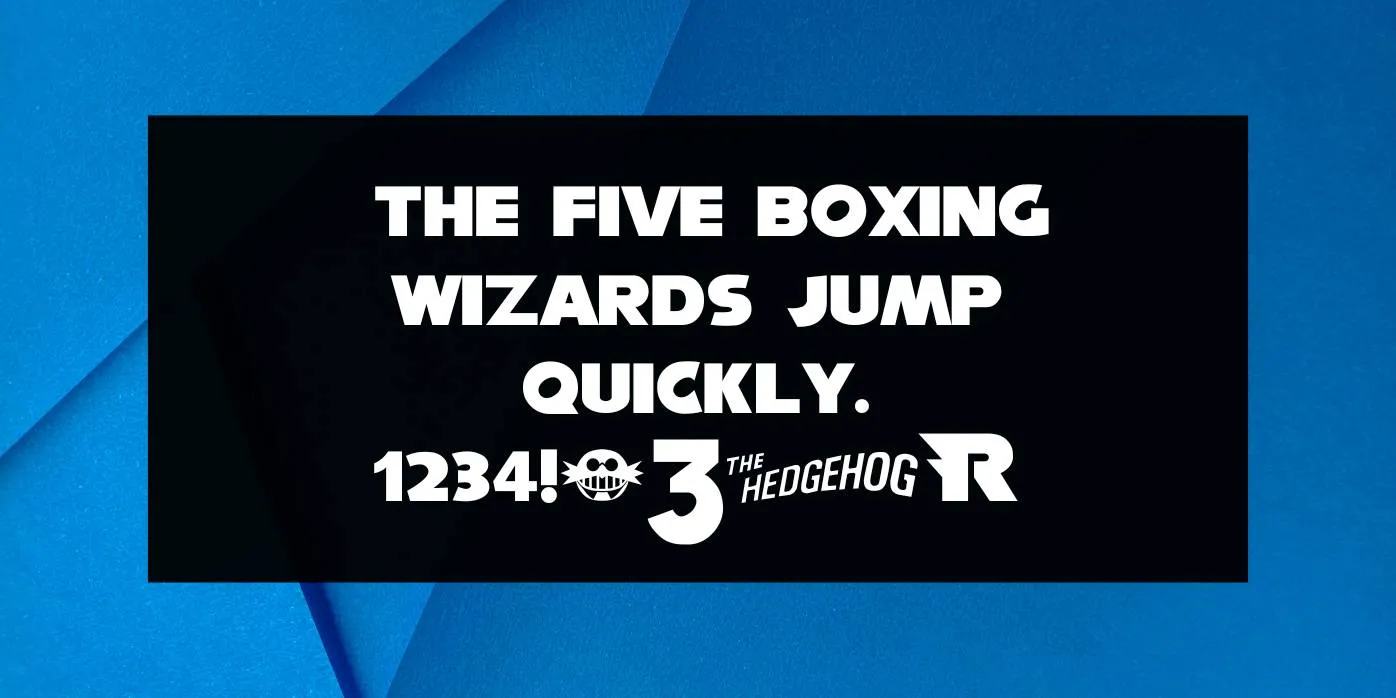 Sonic the Hedgehog Font Preview