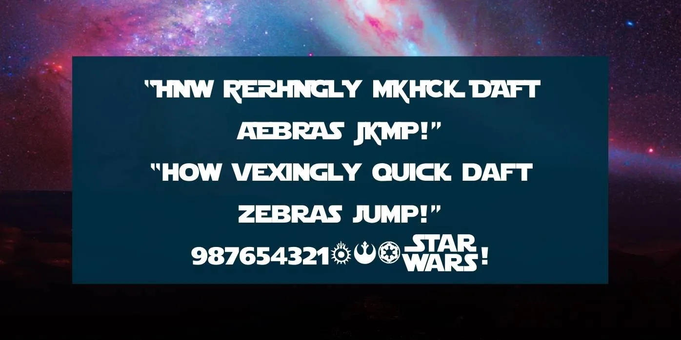 Star Wars Font Preview