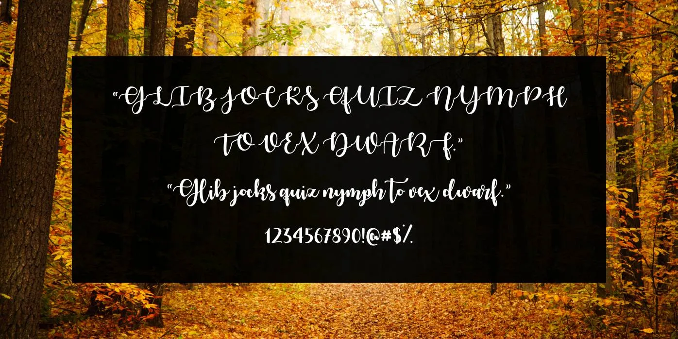 Autumn in November Font Preview
