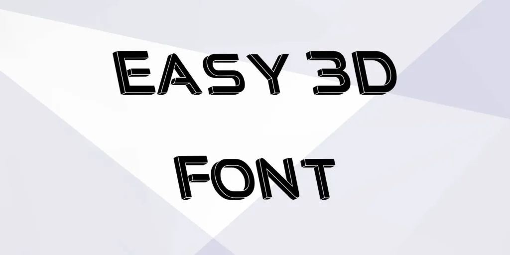 Easy 3D Font