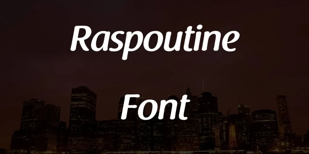 Raspoutine Font