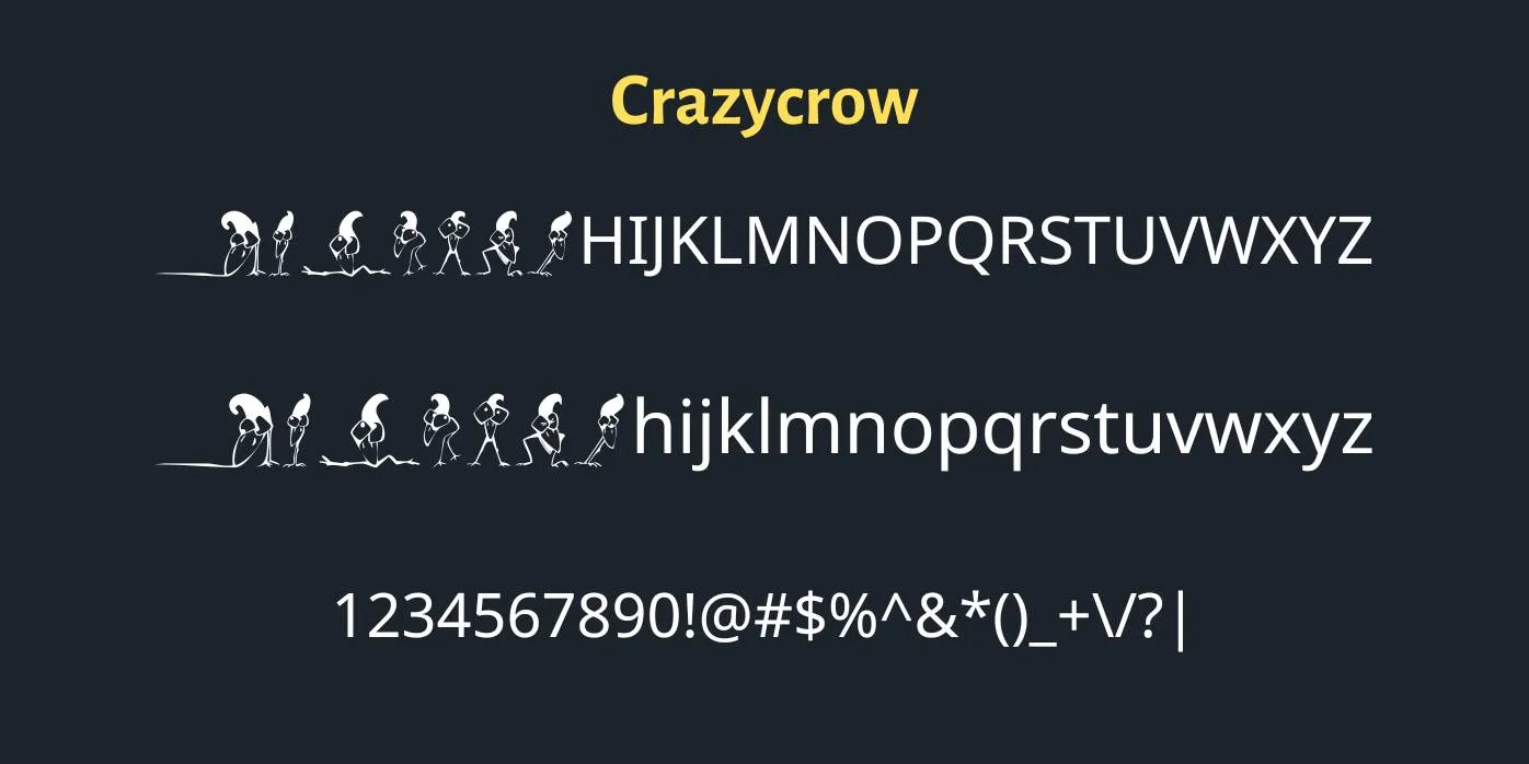 Crazy Crow Font