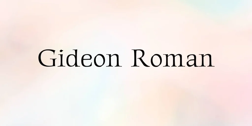 Gideon Roman Font