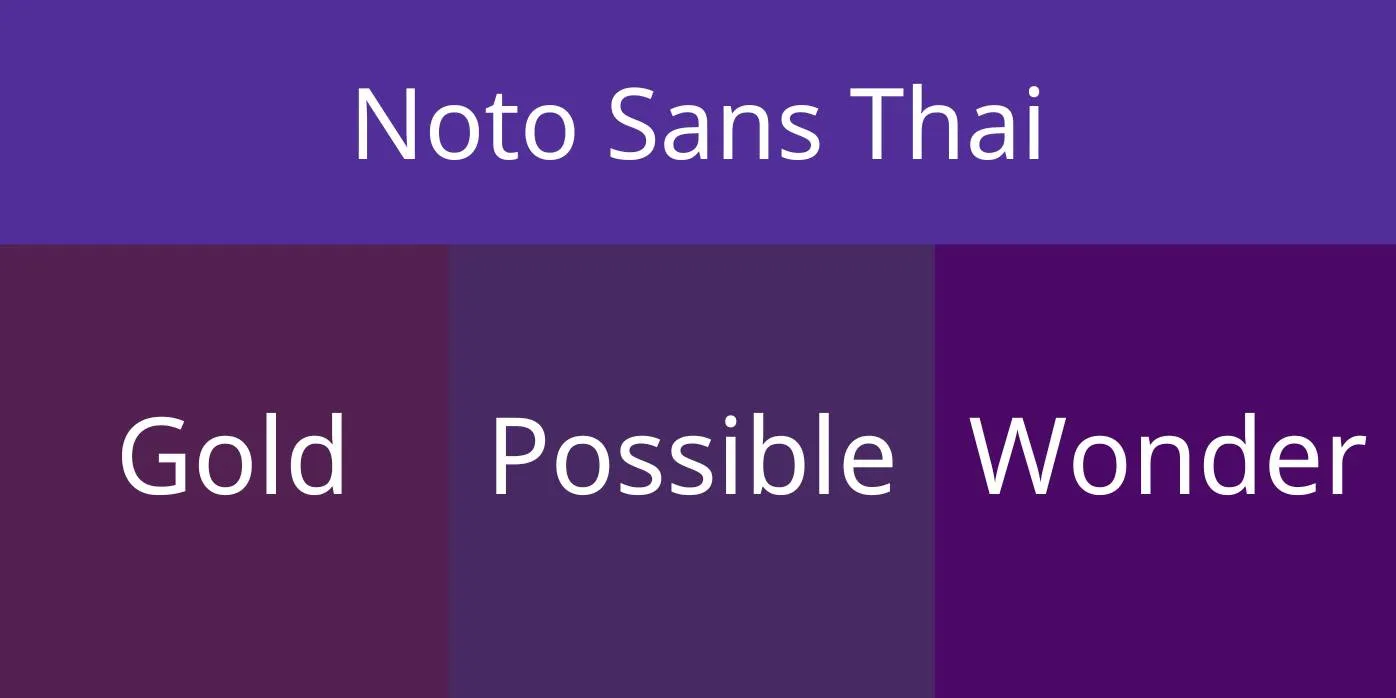 Noto Sans Thai Font