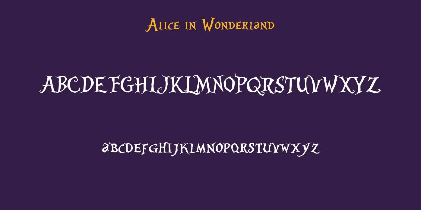 Alice In Wonderland Font