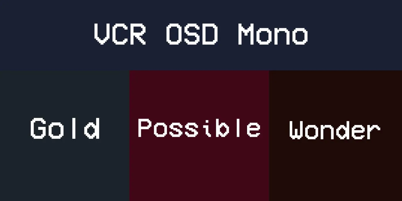 VCR OSD Mono Font