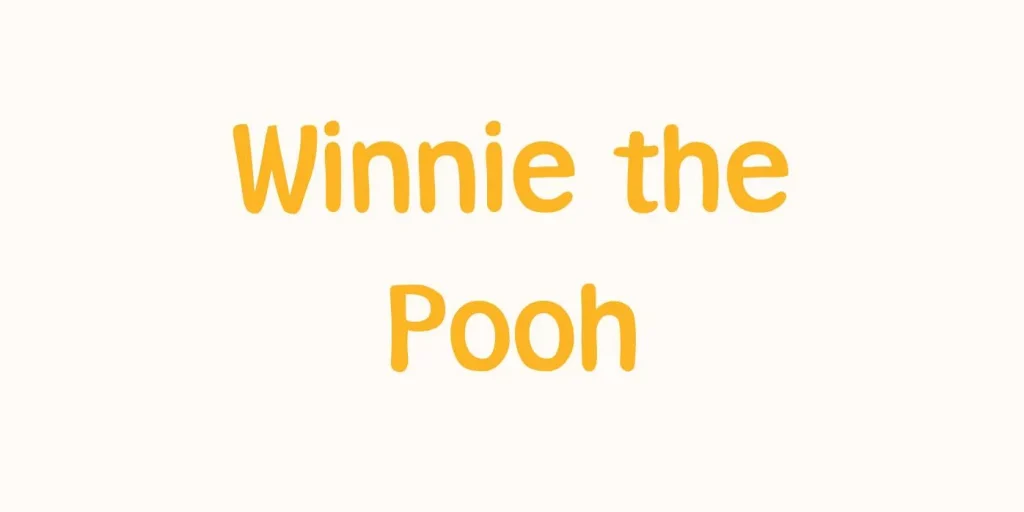 Winnie The Pooh Font
