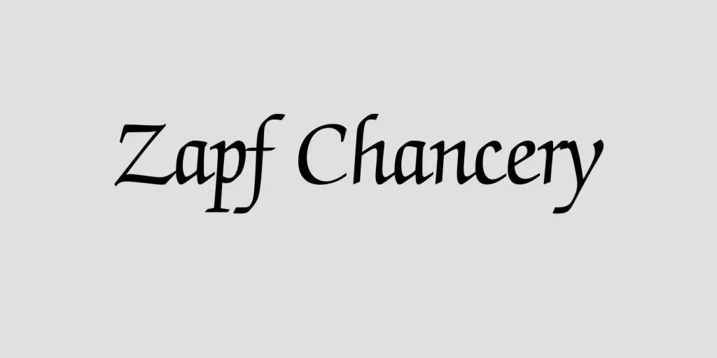 Zapf Chancery Font