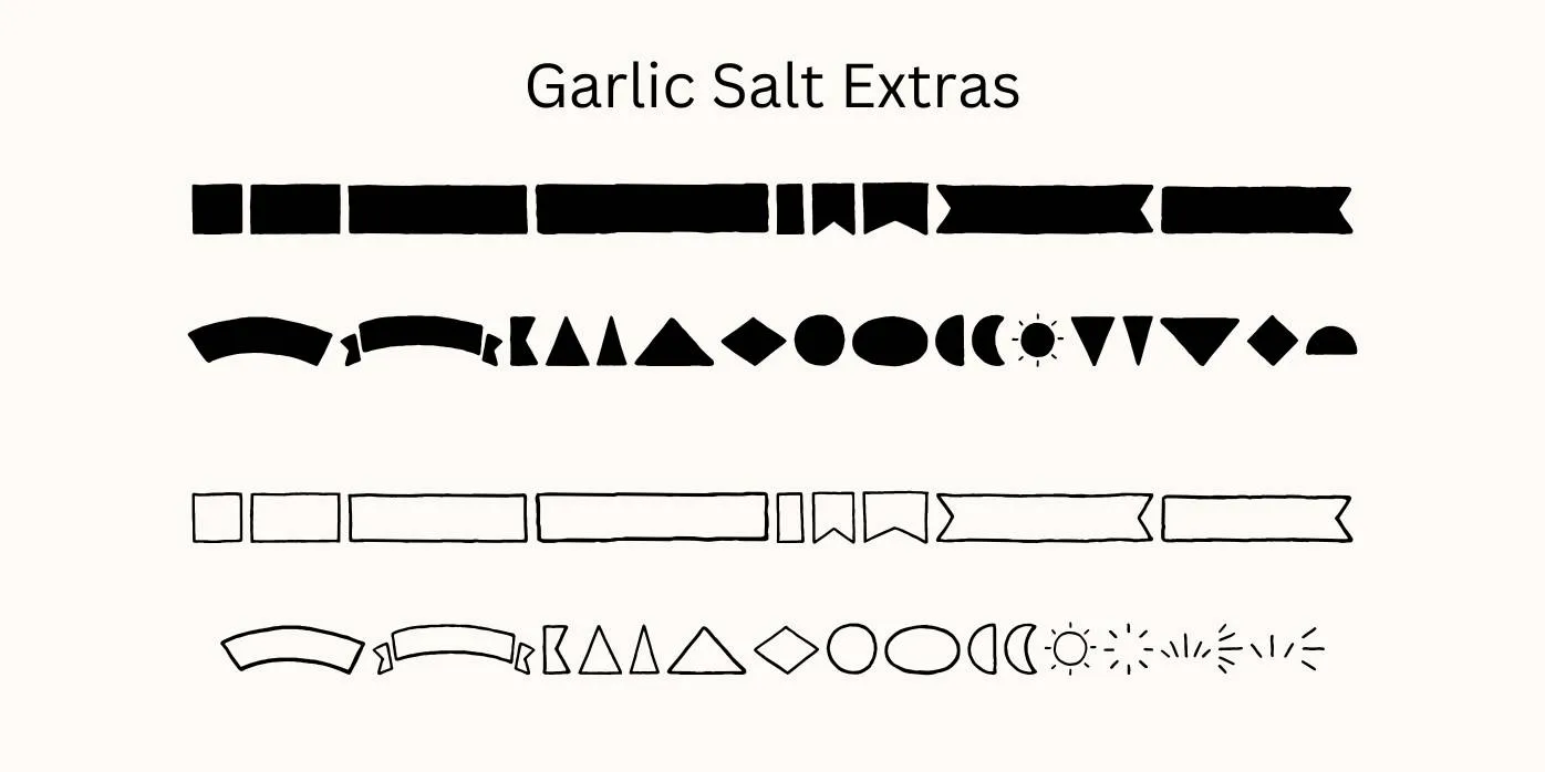 Garlic Salt Extras Font