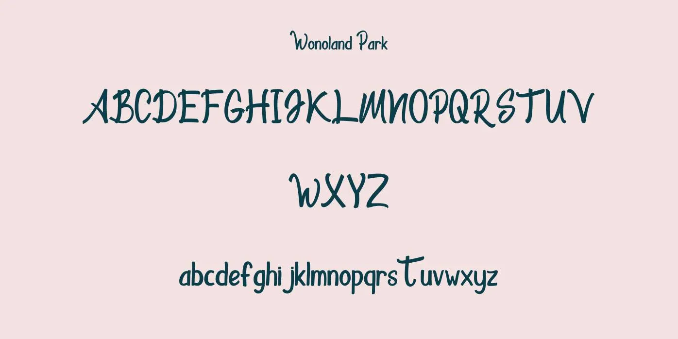 Wonoland Park Font
