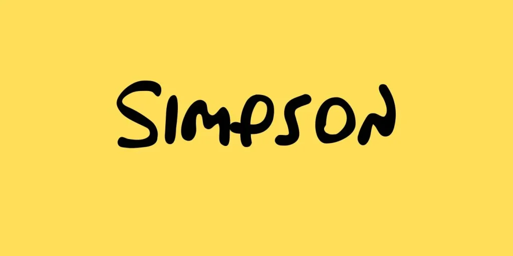 Simpson Font